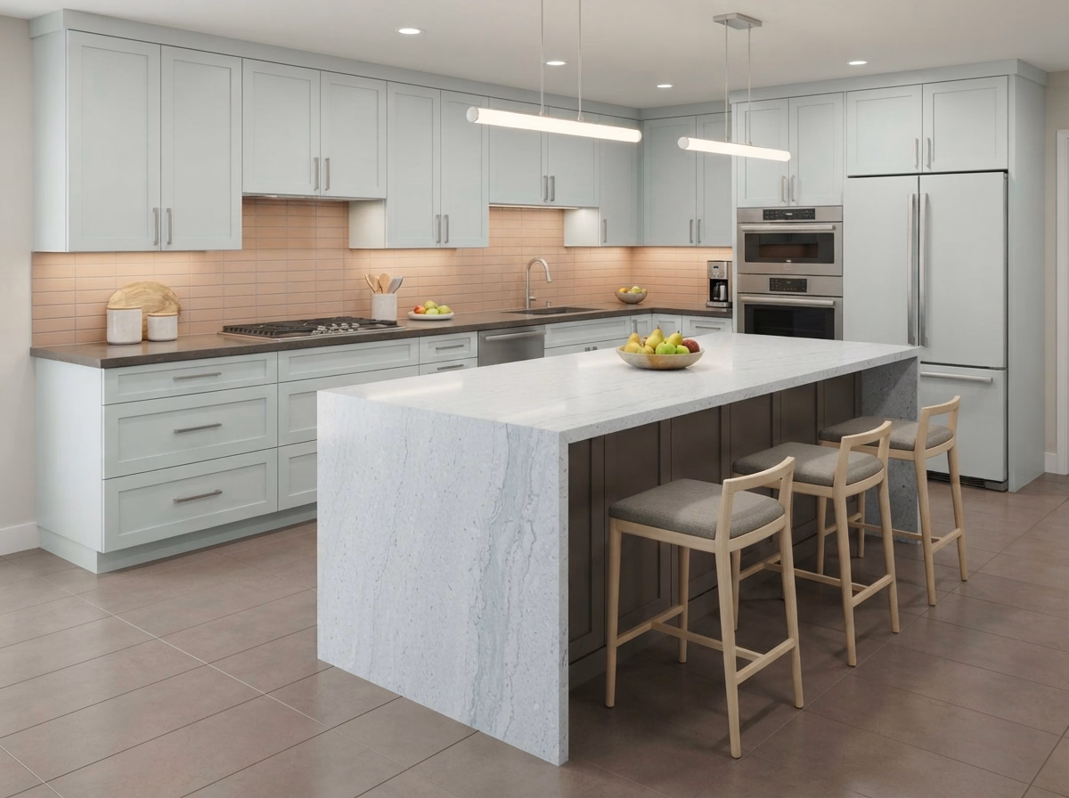 Waterfall Quartz Island Style | Riverside County Waterfall Quartz Island Style in Riverside County.