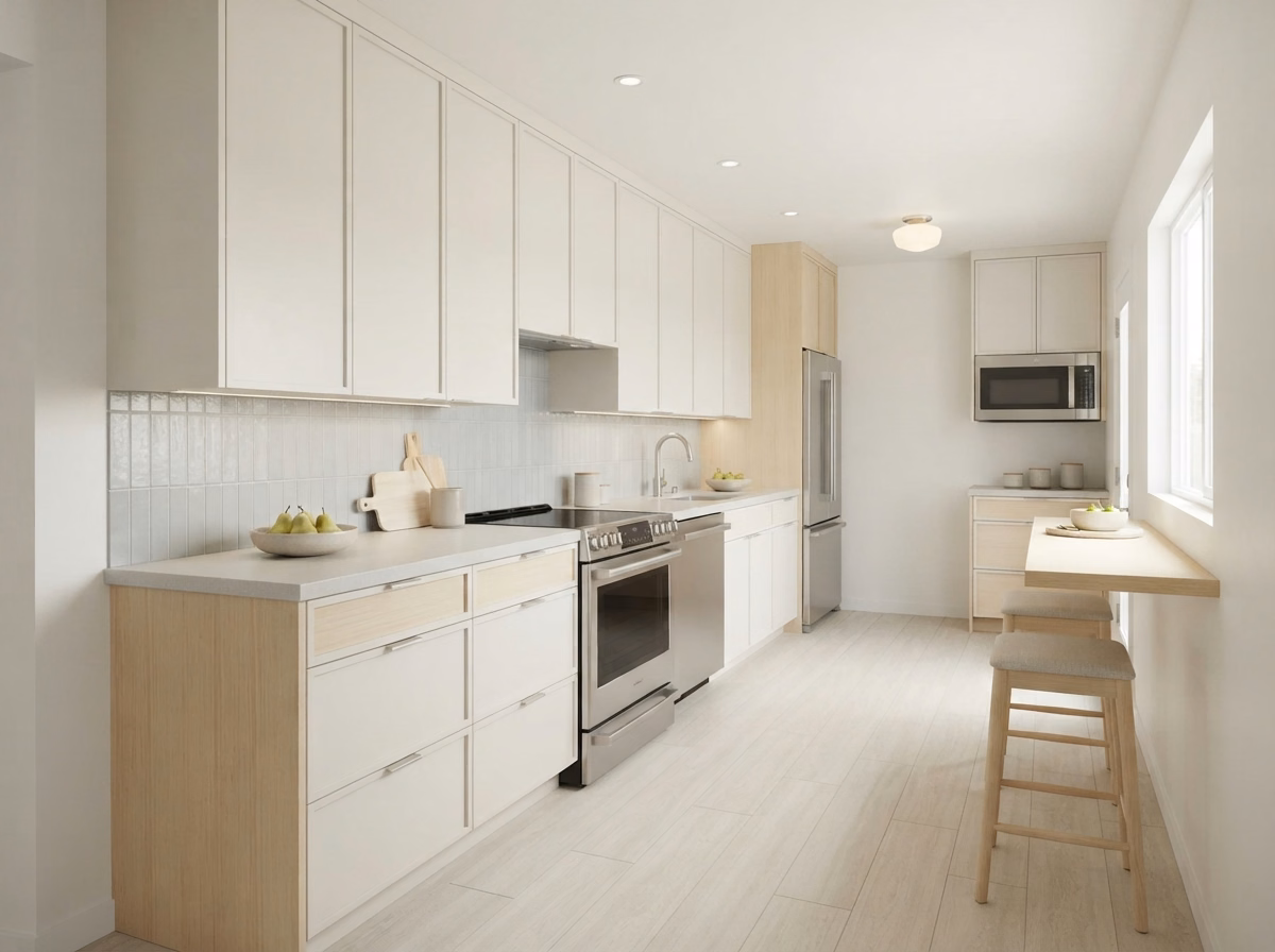 Light Scandinavian Small Kitchen Style | Riverside County Light Scandinavian Small Kitchen Style in Riverside County.